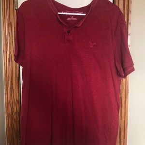 AE red men’s casual shirt very soft